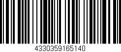 Código de barras (EAN, GTIN, SKU, ISBN): '4330359165140'