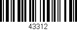 Código de barras (EAN, GTIN, SKU, ISBN): '43312'