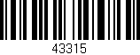 Código de barras (EAN, GTIN, SKU, ISBN): '43315'