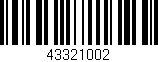 Código de barras (EAN, GTIN, SKU, ISBN): '43321002'