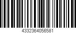 Código de barras (EAN, GTIN, SKU, ISBN): '4332364056581'
