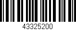 Código de barras (EAN, GTIN, SKU, ISBN): '43325200'