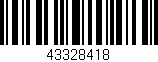 Código de barras (EAN, GTIN, SKU, ISBN): '43328418'
