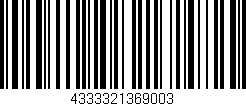 Código de barras (EAN, GTIN, SKU, ISBN): '4333321369003'