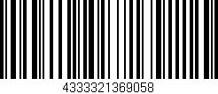 Código de barras (EAN, GTIN, SKU, ISBN): '4333321369058'
