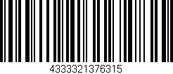 Código de barras (EAN, GTIN, SKU, ISBN): '4333321376315'