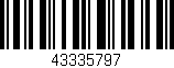 Código de barras (EAN, GTIN, SKU, ISBN): '43335797'