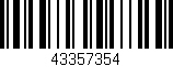 Código de barras (EAN, GTIN, SKU, ISBN): '43357354'