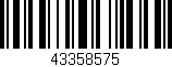 Código de barras (EAN, GTIN, SKU, ISBN): '43358575'