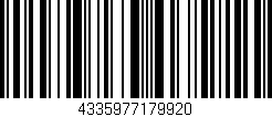 Código de barras (EAN, GTIN, SKU, ISBN): '4335977179920'