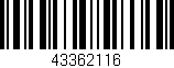 Código de barras (EAN, GTIN, SKU, ISBN): '43362116'