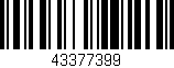 Código de barras (EAN, GTIN, SKU, ISBN): '43377399'