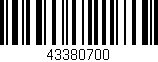 Código de barras (EAN, GTIN, SKU, ISBN): '43380700'