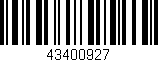 Código de barras (EAN, GTIN, SKU, ISBN): '43400927'