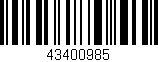Código de barras (EAN, GTIN, SKU, ISBN): '43400985'