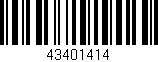 Código de barras (EAN, GTIN, SKU, ISBN): '43401414'