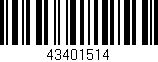 Código de barras (EAN, GTIN, SKU, ISBN): '43401514'