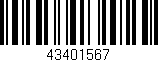 Código de barras (EAN, GTIN, SKU, ISBN): '43401567'