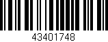 Código de barras (EAN, GTIN, SKU, ISBN): '43401748'