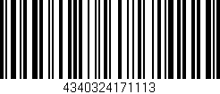 Código de barras (EAN, GTIN, SKU, ISBN): '4340324171113'