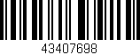 Código de barras (EAN, GTIN, SKU, ISBN): '43407698'