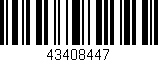 Código de barras (EAN, GTIN, SKU, ISBN): '43408447'