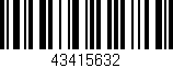 Código de barras (EAN, GTIN, SKU, ISBN): '43415632'