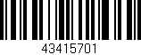 Código de barras (EAN, GTIN, SKU, ISBN): '43415701'