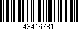 Código de barras (EAN, GTIN, SKU, ISBN): '43416781'