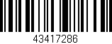 Código de barras (EAN, GTIN, SKU, ISBN): '43417286'