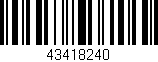 Código de barras (EAN, GTIN, SKU, ISBN): '43418240'