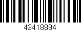 Código de barras (EAN, GTIN, SKU, ISBN): '43418884'
