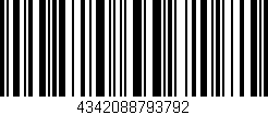 Código de barras (EAN, GTIN, SKU, ISBN): '4342088793792'