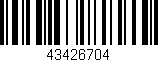 Código de barras (EAN, GTIN, SKU, ISBN): '43426704'