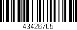 Código de barras (EAN, GTIN, SKU, ISBN): '43426705'