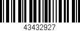 Código de barras (EAN, GTIN, SKU, ISBN): '43432927'