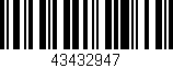 Código de barras (EAN, GTIN, SKU, ISBN): '43432947'