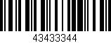 Código de barras (EAN, GTIN, SKU, ISBN): '43433344'