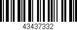Código de barras (EAN, GTIN, SKU, ISBN): '43437332'
