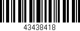 Código de barras (EAN, GTIN, SKU, ISBN): '43438418'