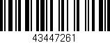 Código de barras (EAN, GTIN, SKU, ISBN): '43447261'