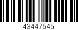 Código de barras (EAN, GTIN, SKU, ISBN): '43447545'