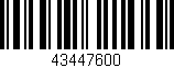 Código de barras (EAN, GTIN, SKU, ISBN): '43447600'