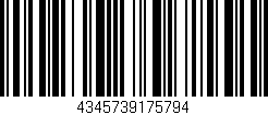 Código de barras (EAN, GTIN, SKU, ISBN): '4345739175794'