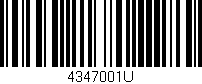 Código de barras (EAN, GTIN, SKU, ISBN): '4347001U'