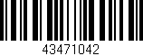 Código de barras (EAN, GTIN, SKU, ISBN): '43471042'
