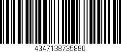 Código de barras (EAN, GTIN, SKU, ISBN): '4347138735890'