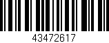 Código de barras (EAN, GTIN, SKU, ISBN): '43472617'