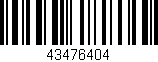 Código de barras (EAN, GTIN, SKU, ISBN): '43476404'