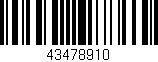 Código de barras (EAN, GTIN, SKU, ISBN): '43478910'